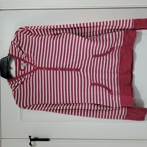 Hooded Stripped pull over shirt